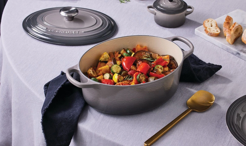 Le Creuset - brytfanna żeliwna emaliowana Signature 33 cm 7,5 l flint