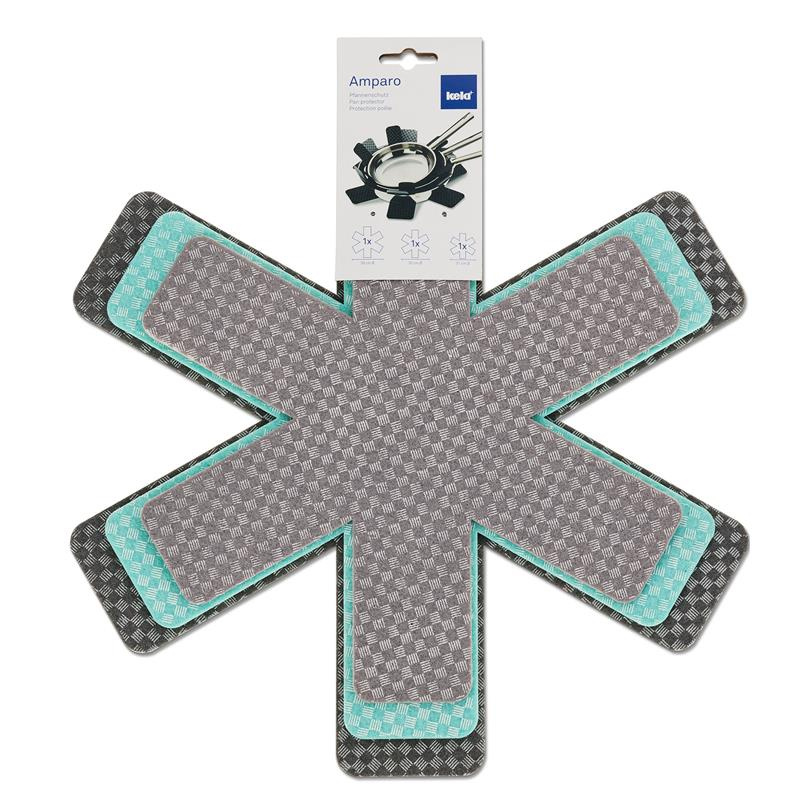 Kela - Zestaw 3przekładek do patelni miętowy Amparo