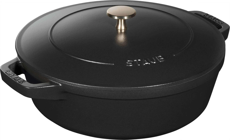 Staub - zestaw 3 naczyń żeliwnych + pokrywka 24 cm czarny