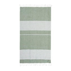 Sagaform - kocyk piknikowy lub ręcznik plażowy Ella Hamam, 145 x 250 cm, bawełna organiczna, zielony Outdoor