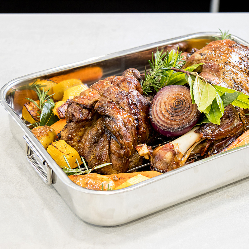 KitchenCraft - KitchenCraft brytfanna z rusztem ze stali nierdzewnej 43 x 31 cm