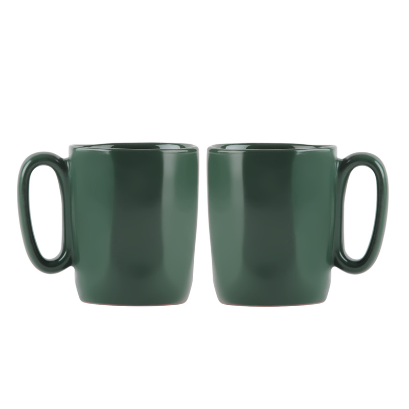 Vialli Design - Dwa kubki ceramiczne z uszkiem 80 ml Fuori zielone