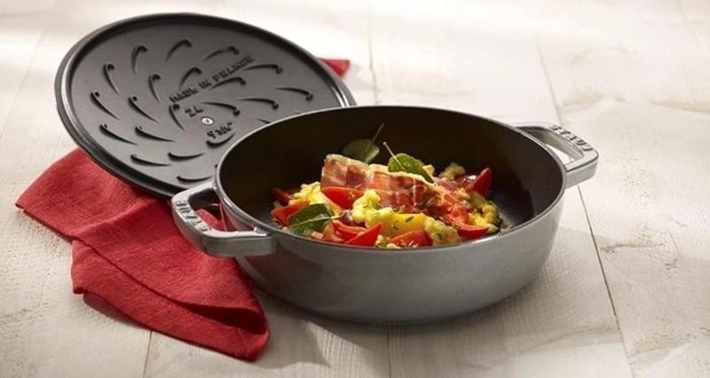 Staub - głęboka patelnia żeliwna Chistera szara 28 cm