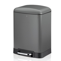 Kela - Kosz stalowy na śmieci 6 l szary Davino