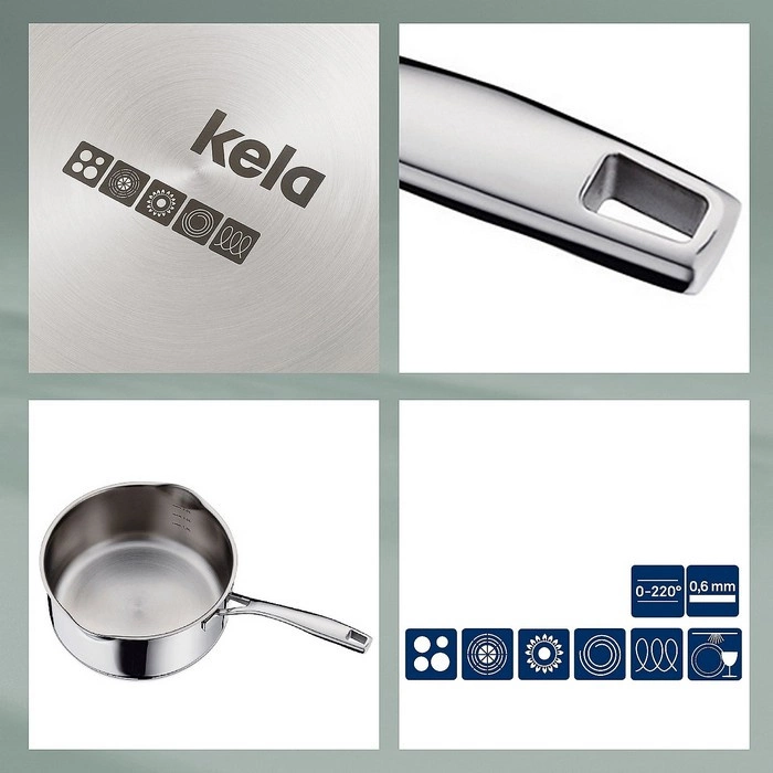 Kela - Rondelek 0,8 l stalowy Flavoria