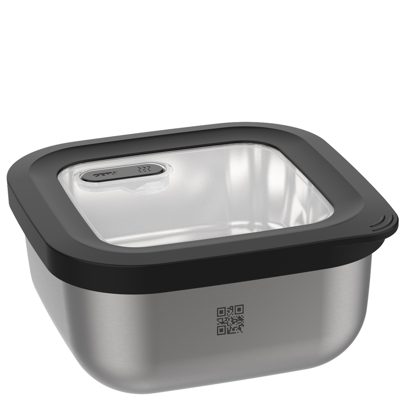 GEFU - pojemnik stalowy kwadratowy 1.8 ltr PROVIDO