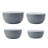 KitchenAid Culinary Tools - miski kuchenne z pokrywkami 4 szt. Charcoal Grey