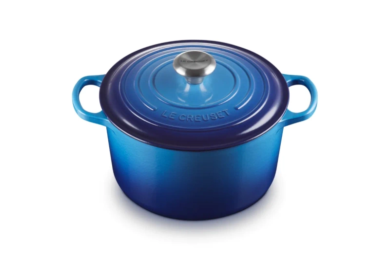 Le Creuset - garnek żeliwny emaliowany Signature okrągła 24 cm 5 l Azure