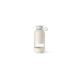 Lékué - Butelka To Go Organic 0,5 l szklana, beżowa