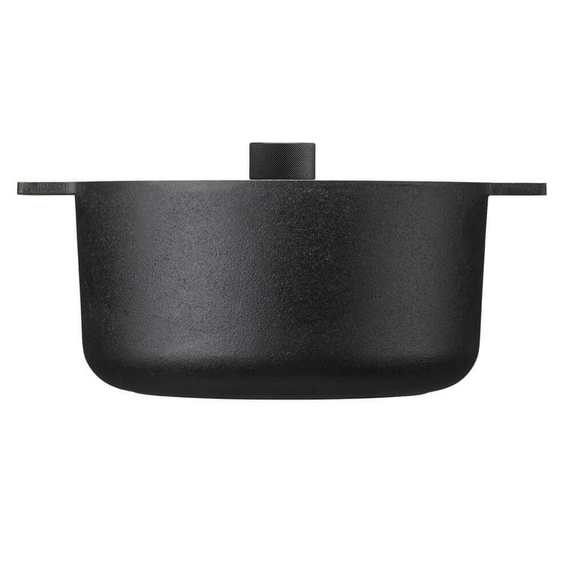 Skeppshult - NOIR Garnek żeliwny z pokrywą - 5 ltr, czarny