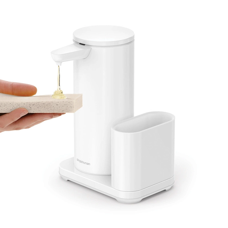 Simplehuman - Dozownik bezdotykowy do mydła z pojemnikiem 414 ml biały