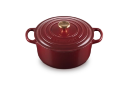 Le Creuset - brytfanna żeliwna emaliowana Signature okrągła 22 cm 3,3 l garnet