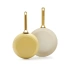 GreenPan - Patelnie ceramiczne PADOVA Light Yellow 20 + 26 cm