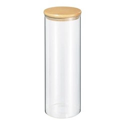 Zassenhaus - pojemnik kuchenny, szkło borokrzemowe/drewno bukowe, 2,0 l, śred. 10,5 x 30 cm