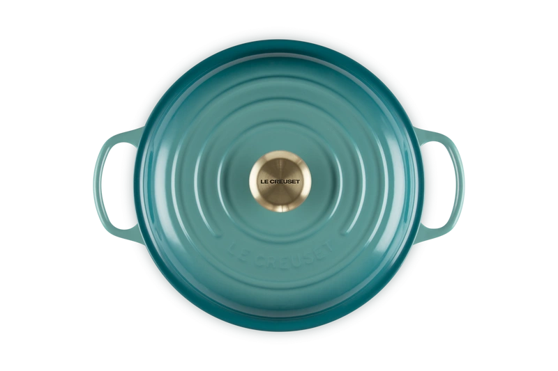 Le Creuset - garnek patelnia Gourmet Signature 26 cm 2,2 l bleu riviera