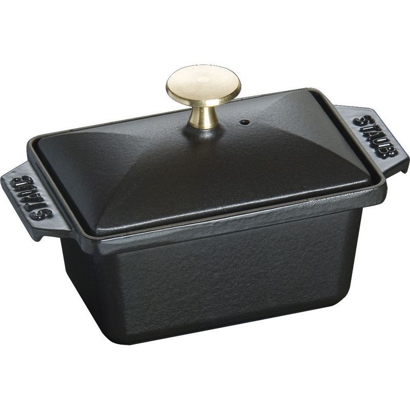 Staub -  żeliwne naczynie do terriny lub pasztetu małe czarne 0,7 l 15 cm x 11 cm