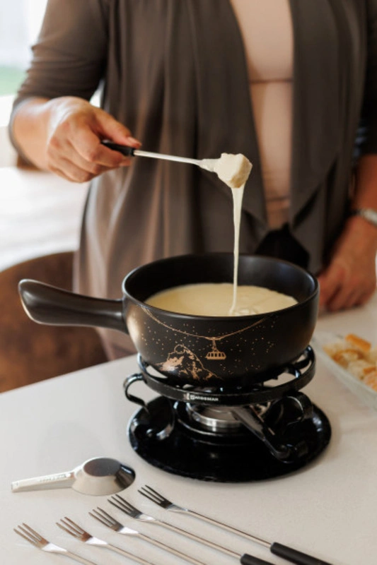SWISSMAR - SWISSMAR Fondue GRUYERE, ceramika, szary