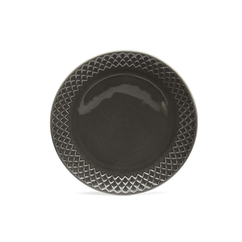 Sagaform - talerz, szary, ceramika, śred. 20 cm Coffee & More