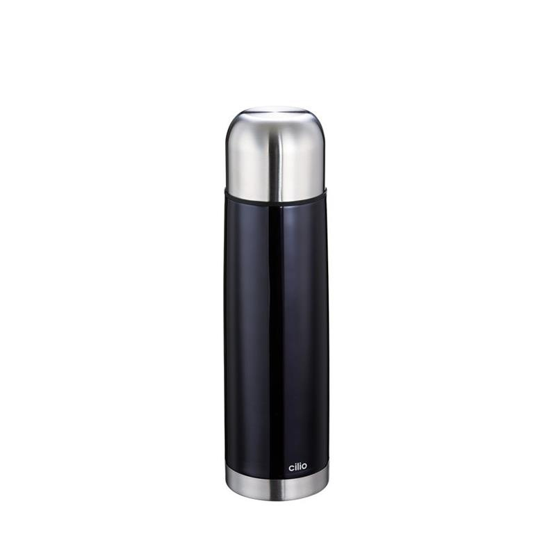 Cilio - termos stalowy, 0,75 l, czarny metalik
