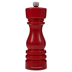 Cole & Mason - Młynek do soli London czerwony połysk 18 cm