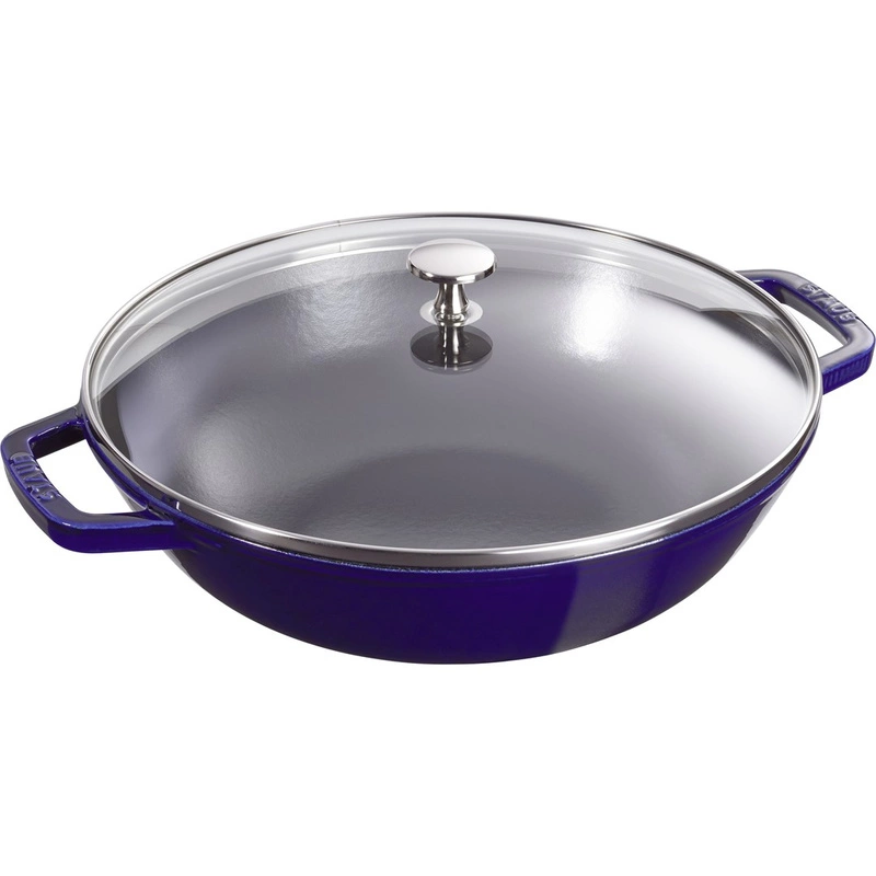 Staub -  żeliwny wok niebieski 30 cm