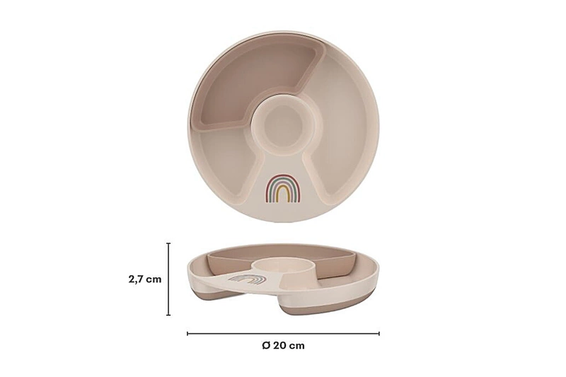 Mepal - Talerzyk dziecięcy dzielony Mio Sunshine & Rainbow