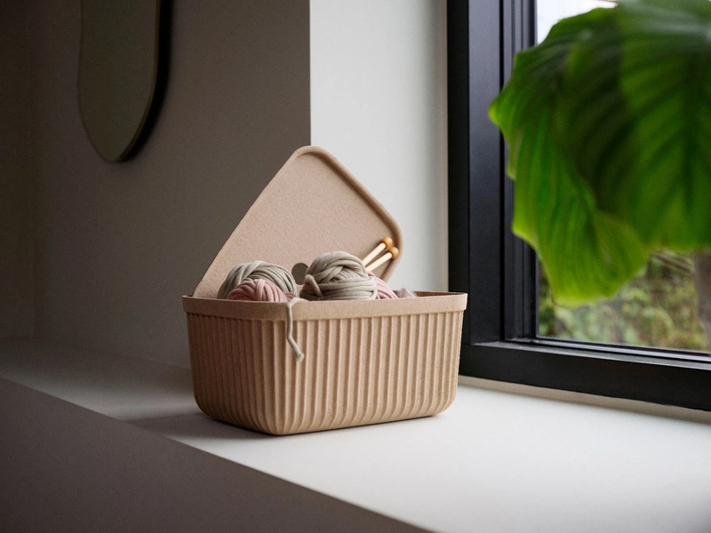 Zone Denmark - Pudełka do przechowywania 2 szt. Pulp 32x23x15 cm Natural Brown