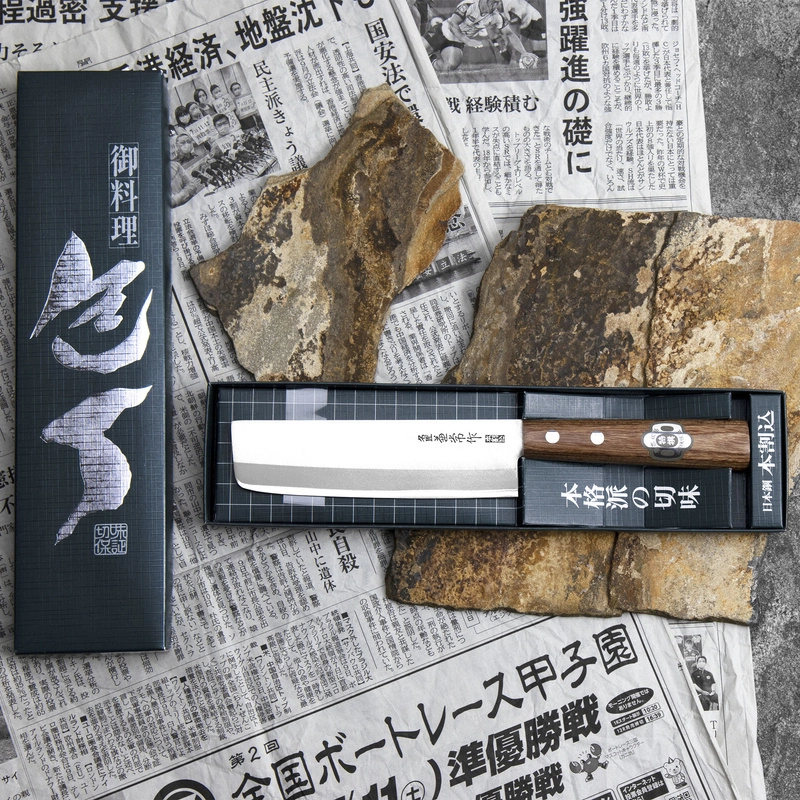 Kanetsune Seki - 1000 Shiro-2/SS Nóż mini Nakiri 13,5 cm