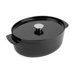 KitchenAid - garnek żeliwny owalny 5,6L Onyx Black