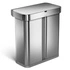 simplehuman - Kosz na śmieci 58L LINER POCKET RECYCLER - sensor