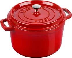 Staub - Garnek żeliwny okrągły wysoki - 4.8 ltr, Czerwony
