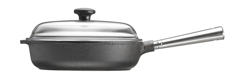Skeppshult - PROFESSIONAL Patelnia sauté z pokrywką - 25 cm, czarny