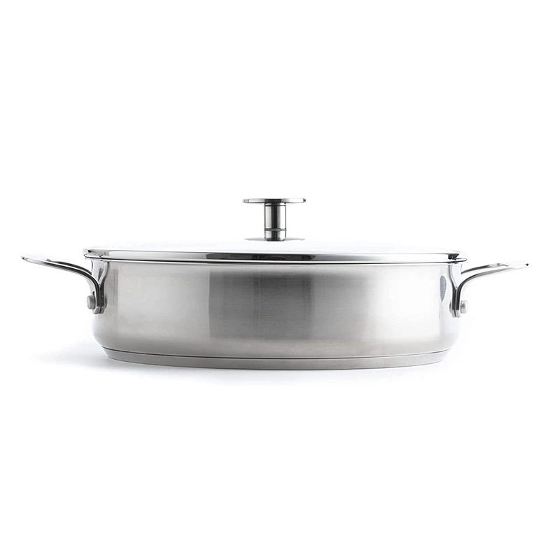 KitchenAid - Patelnia stalowa z powłoką, głęboka z pokrywką 28 cm