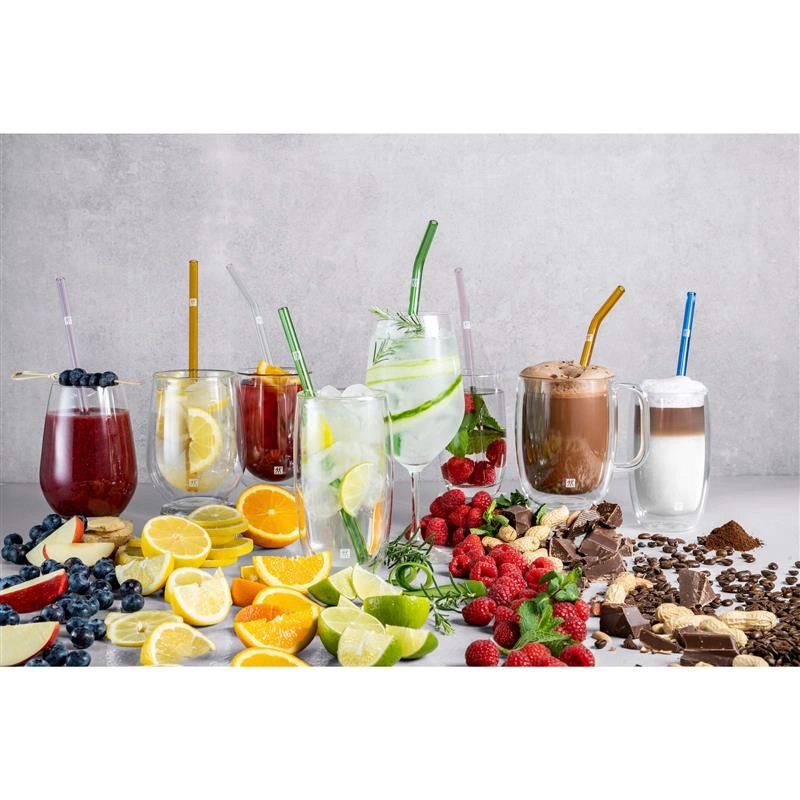 Zwilling - zestaw 4 słomek prostych kolorowe Sorrento