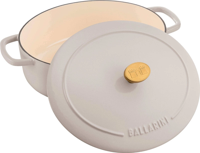 Ballarini - garnek żeliwny owalny 6.5 ltr, kość słoniowa Bellamonte