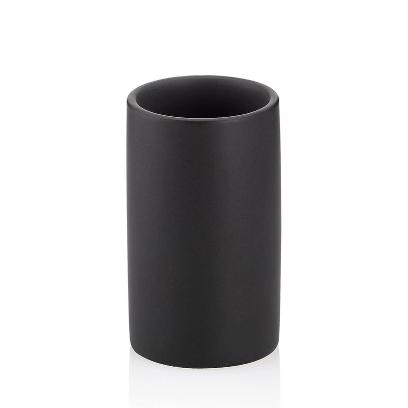Kela - Kubek toaletowy ceramiczny czarny Matsi