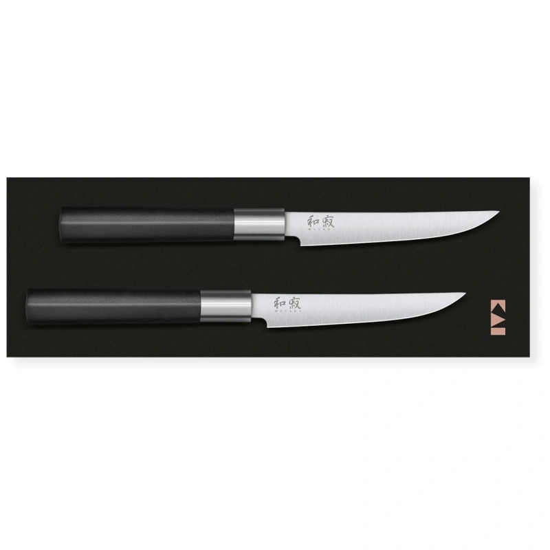KAI - Zestaw 2 noży stekowych Wasabi Black