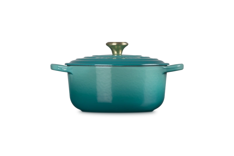 Le Creuset brytfanna żeliwna emaliowana Signature okrągła 20 cm 2,4l bleu riviera