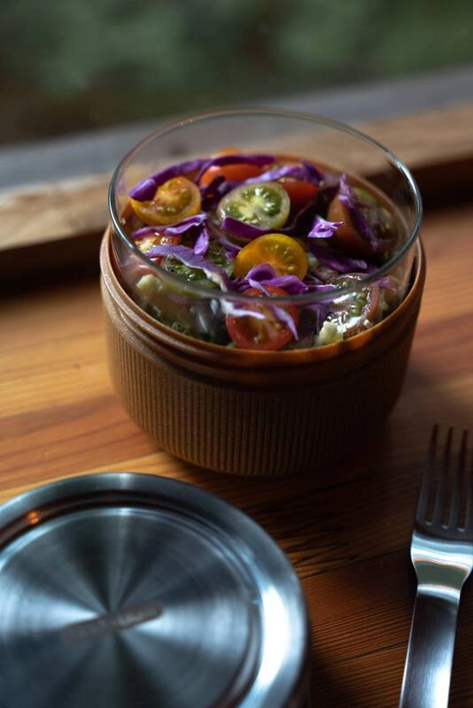 Black & Blum - Lunch bowl szklany M, migdałowy