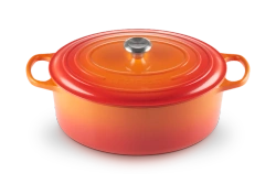 Le Creuset - brytfanna żeliwna emaliowana Signature 35 cm 8,9 l płomienna