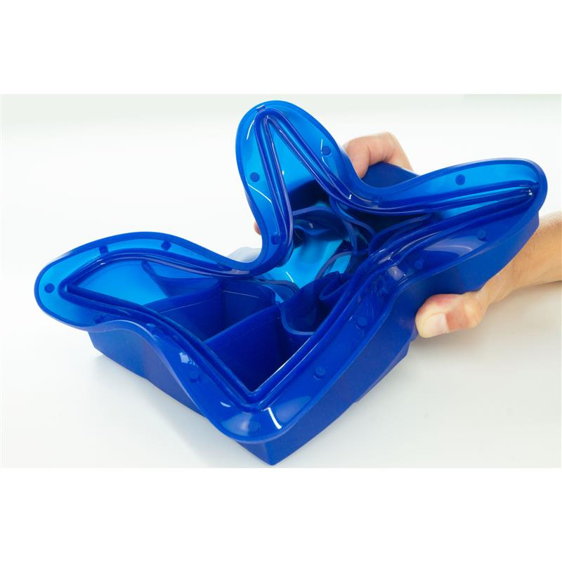 Lurch - foremka na lód, 12 dużych kostek, silikon platynowy, rozmiar kostki 5x5x5 cm, niebieska Ice Former Arctic