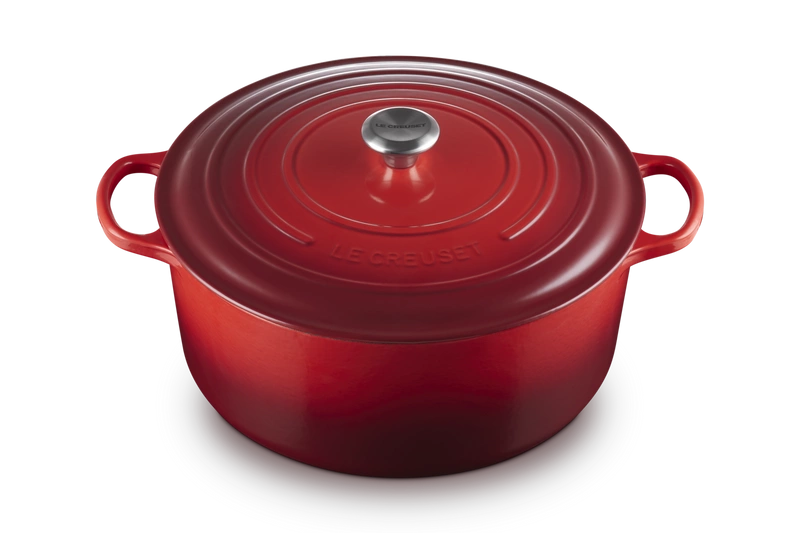 Le Creuset brytfanna żeliwna emaliowana Signature okrągła 34 cm 12 l wiśniowa
