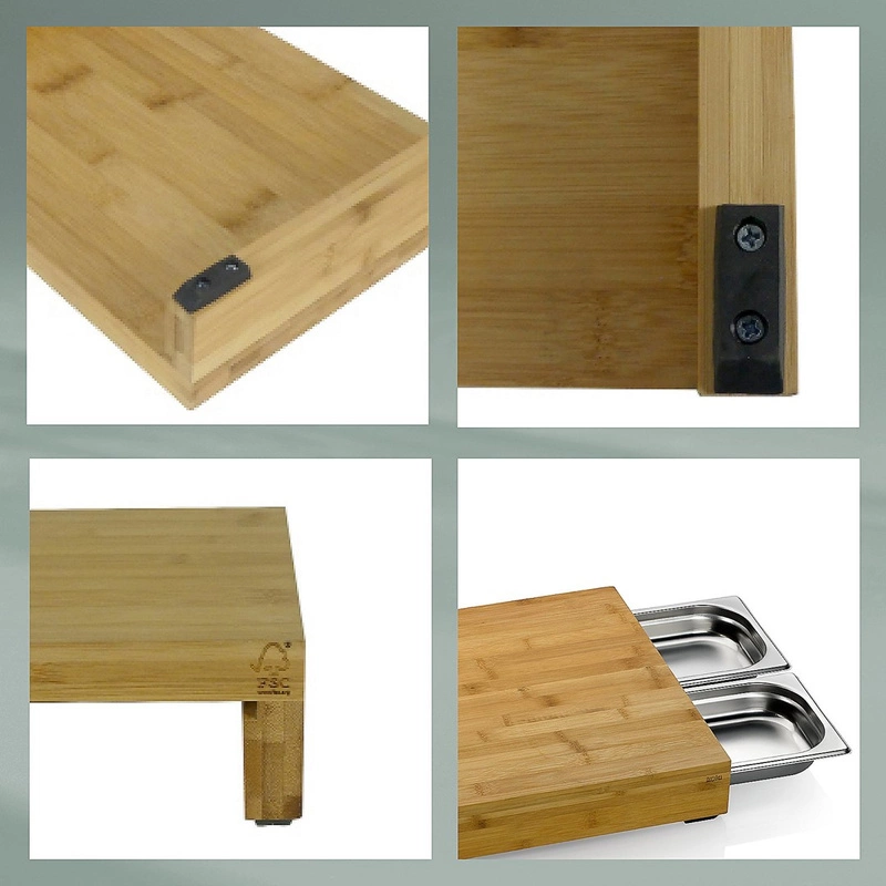 Kela - Deska z 3 wysuw.tackami 46x36cm bambus Kenina