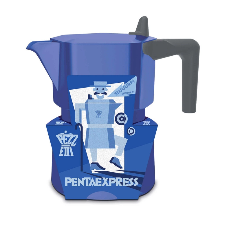 Pezzetti - PENTAEXPRESS Emaliowana kawiarka (6 filiżanek) - Granatowy