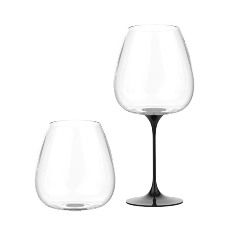 Trebonn - SplitGlass - zestaw 2 czarnych kieliszków Langhe