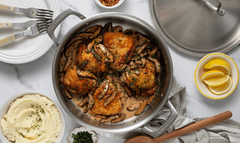 Le Creuset - Patelnia Sauteuse ze stali nierdzewnej 26 cm