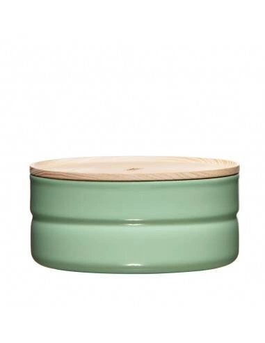 Riess - Pojemnik kuchenny niski z drewnianą pokrywą 0,6l Slow Green