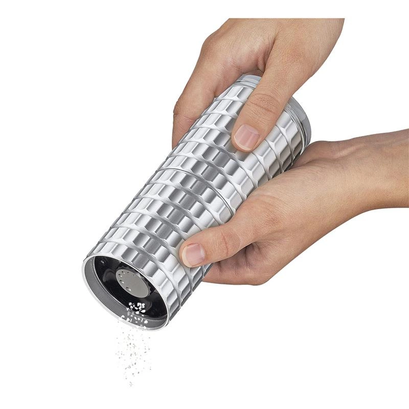 Cilio - młynek do przypraw, aluminium/ceramika, śred. 4,5 x 12,5 cm, metaliczny Pisa