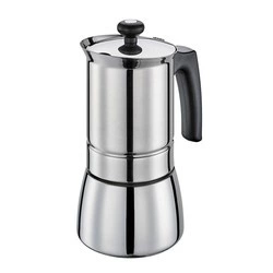 Cilio - kafeteria stalowa, śred. 10 x 20 cm, 6 filiżanek, metaliczna Tosca