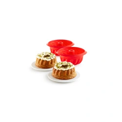 Lékué - Zestaw 2 silikonowych form Mini Babka 15 cm